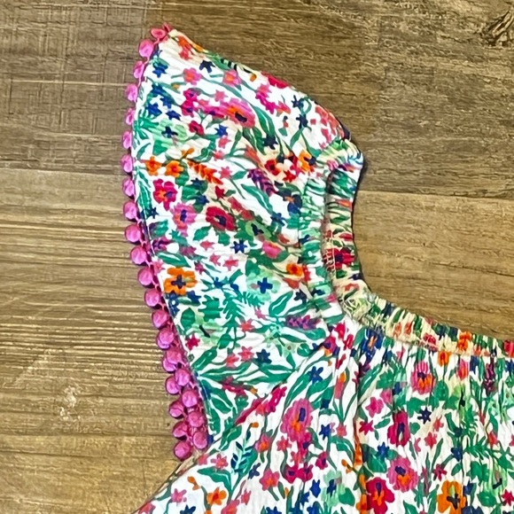 FINAL PRICE Crewcuts Girls' floral crinkle-knit tank top - Picture 3 of 6